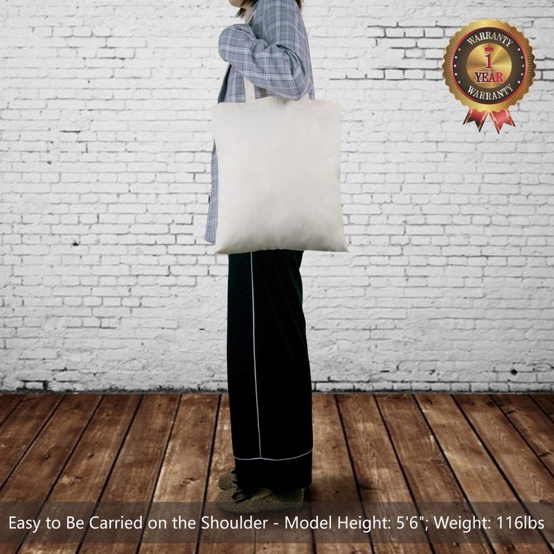 TOPDesign 24-Pack Economical 16"x15" Cotton Tote Bags, Lightweight Medium Reusable Grocery Shopping Cloth Bags, Suitable for DIY, Advertising, Promotion, Gift, Activity - Image 2